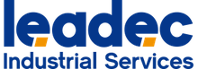 Logo of Leadec Industrial Services featuring the company name in blue with two orange accents.