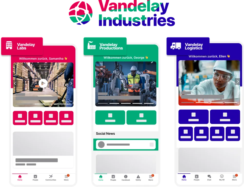 App für Interne Kommunikation Vorschau