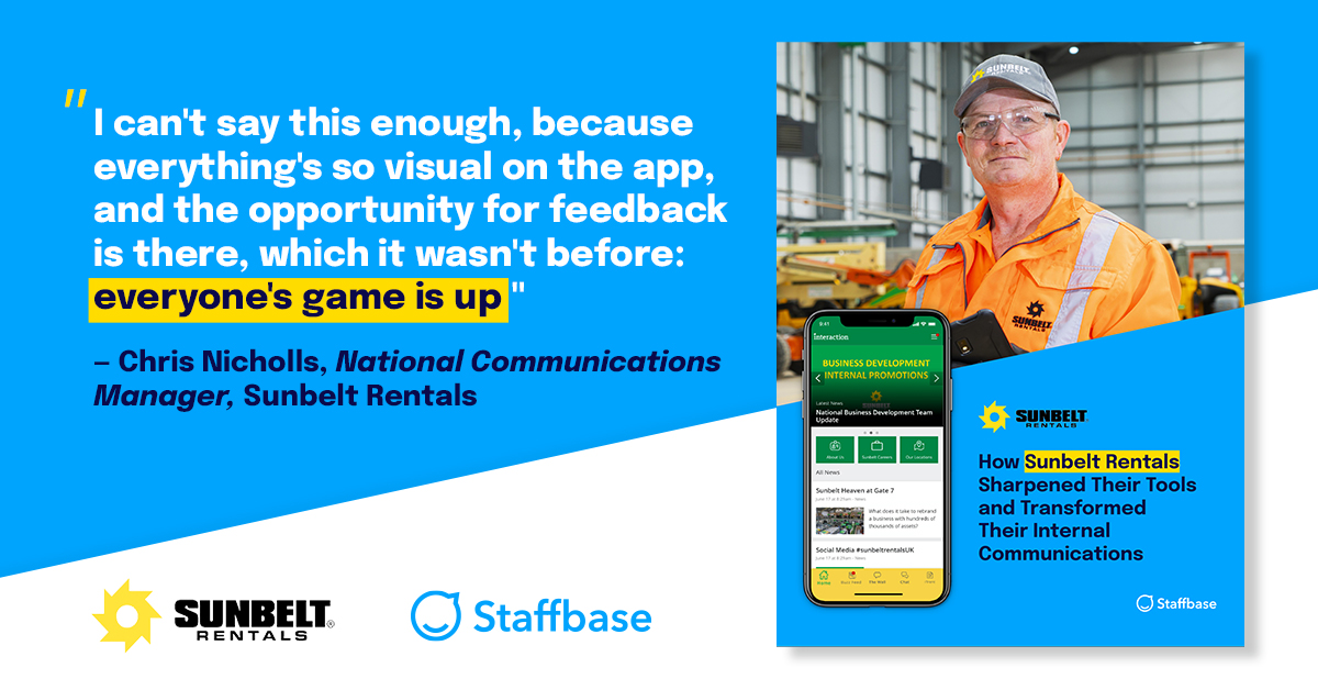 Sunbelt Rentals Customer Story | Staffbase