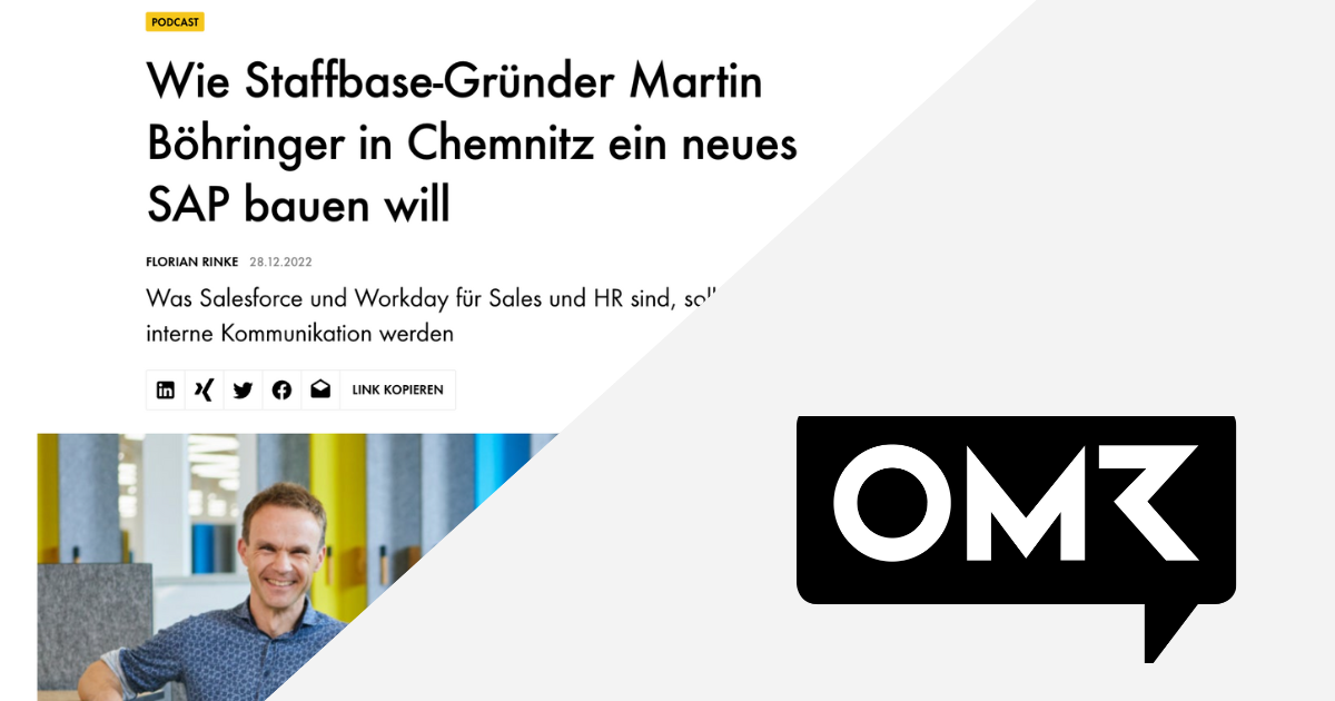 Wie Staffbase-Gründer Martin Böhringer in Chemnitz ein neues SAP bauen will