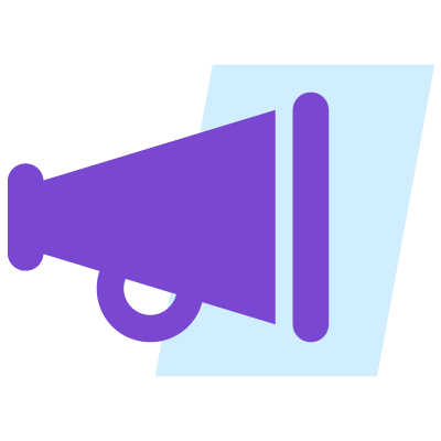 Highlight important company topics in various formats icon